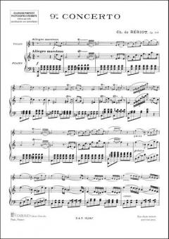 Concerto Nr. 9 Op. 104 Violon/Piano von Charles-Auguste de Beriot 