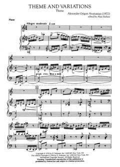 Thema und Variationen von Alexander Arutjunjan für Trompete und Orchester im Alle Noten Shop kaufen