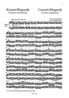 Konzert-Rhapsodie für Klavier und Orchester von Aram Chatschaturjan im Alle Noten Shop kaufen