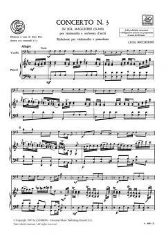 Concerto N. 3 In Sol Maggiore (G. 480) von Luigi Boccherini 
