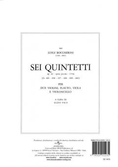 Sei Quartetti Op. 8 (G 165/170) von Luigi Boccherini 
