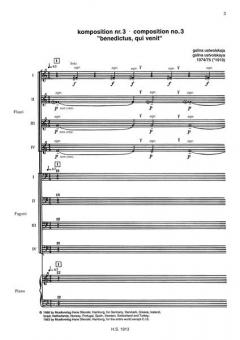 Komposition Nr. 3 von Galina Ustwolskaja für 8 Holzbläser und Klavier (Partitur) im Alle Noten Shop kaufen