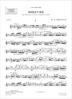 Sonatine Pour Hautbois ou Flute ou Violon et Pian 