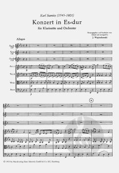 Konzert Es-Dur von Carl Stamitz für Klarinette und Orchester im Alle Noten Shop kaufen (Partitur)