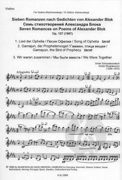 7 Romanzen op. 127 (Dmitri Schostakowitsch) 