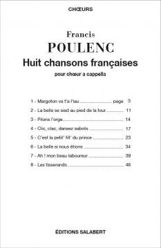 Huit Chansons Francaises Pour Choeur A Cappella (Francis Poulenc) 