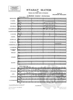 Stabat Mater pour Soprano Solo, Choeur Mixte et Orchestre von Francis Poulenc im Alle Noten Shop kaufen (Partitur)