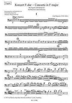 Konzert F-Dur von Carl Stamitz für Fagott und Orchester im Alle Noten Shop kaufen (Einzelstimme)