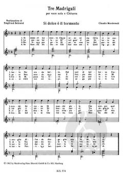 3 Madrigale von Claudio Monteverdi 