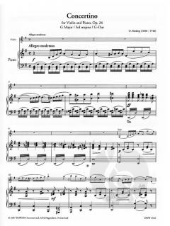 Konzert für Violine und Klavier Op. 24 in G-Dur von Oskar Rieding im Alle Noten Shop kaufen