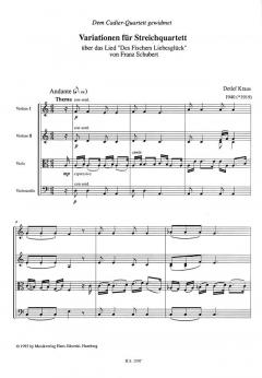 Variationen für Streichquartett von Detlef Kraus im Alle Noten Shop kaufen