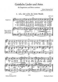 Geistliche Lieder und Arien von Johann Sebastian Bach 