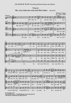 Wer mich liebet, der wird mein Wort halten (Melchior Vulpius) 