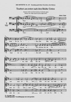 Trachtet am ersten nach dem Reiche Gottes (Johann Crüger) 