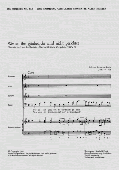 Wer an ihn gläubet, der wird nicht gerichtet BWV 68 (J.S. Bach) 
