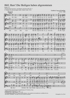 Hilf, Herr! Die Heiligen haben abgenommen (Gottfried August Homilius) 