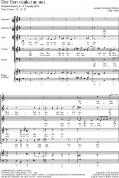 Der Herr denket an uns op. 9 (Johann Hermann Schein) 