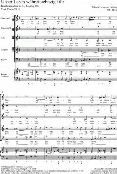 Unser Leben währet siebnzig Jahr op. 15 (Johann Hermann Schein) 