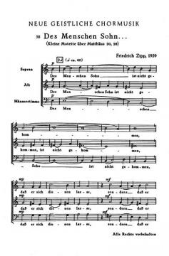 Des Menschen Sohn ist nicht gekommen von Friedrich Zipp (Download) 