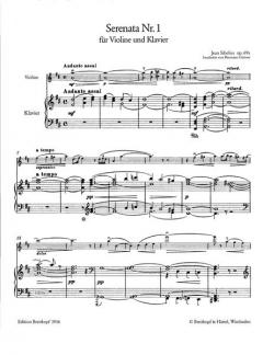 Serenade (Nr.1) D-Dur op. 69a von Jean Sibelius 