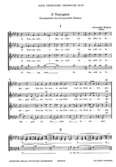O Traurigkeit, o Herzeleid (Günter Wagner) 