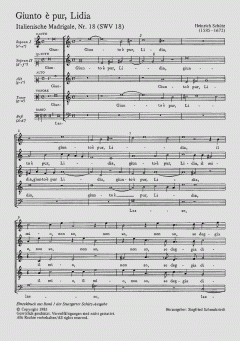 Giunto è pur, Lidia SWV18 von Heinrich Schütz (Download) 