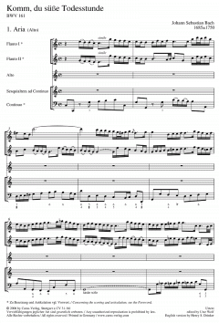 Komm, du süße Todesstunde BWV 161 von Johann Sebastian Bach (Download) 