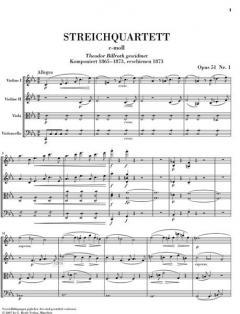 Streichquartette op. 51 Nr. 1 c-moll / Nr. 2 a-moll von Johannes Brahms im Alle Noten Shop kaufen