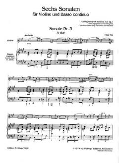 6 Sonaten op. 1 Heft 1 von Georg Friedrich Händel 