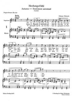 Ausgewählte Lieder und Gesänge Band 1 von Othmar Schoeck 