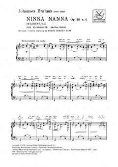 Wiegenlied Op. 49/4 von Johannes Brahms 
