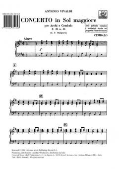 Concerto G-Dur F 11/36 T 290 (Antonio Vivaldi) 
