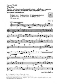 Magnificat. Cantico Per 2 Soprani, Contralto e Ten von Antonio Vivaldi 
