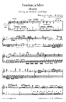 Exsultate, jubilate KV 165 von Wolfgang Amadeus Mozart 