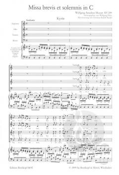 Missa brevis in C-Dur KV 259 von Wolfgang Amadeus Mozart 
