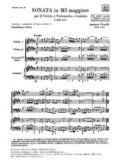 Sonate E-Dur F 13/20 T 385 Op. 1/4 von Antonio Vivaldi 