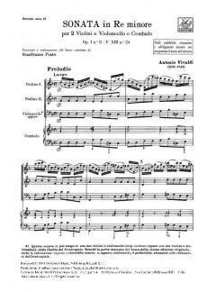 Sonate D-Moll F 13/24 T 389 Op. 1/8 von Antonio Vivaldi 