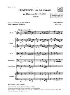 Concerto A-Moll F 6/7 T 148 (Antonio Vivaldi) 