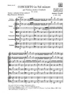 Concerto G-Moll F 1/152 T 334 RV 329 (Antonio Vivaldi) 