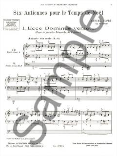 6 Antiennes pour Le Temps de Noel Op. 48 von Marcel Dupre 