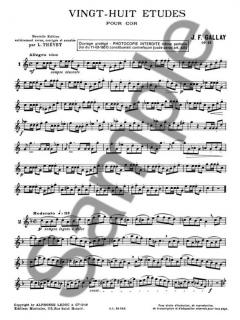 28 Etudes Op. 13 von Jacques Francois Gallay für Horn