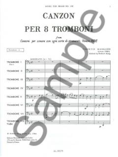 Canzon Per 8 Tromboni von Tiburzio Massaino 