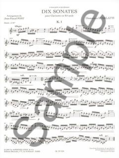 Dix Sonates Pour Clarinette En Si B von Domenico Scarlatti 