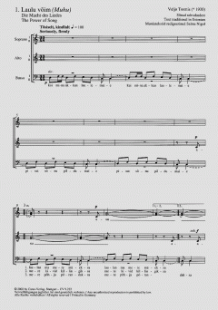 Tormis: 13 estnische lyrische Volkslieder (Download) 