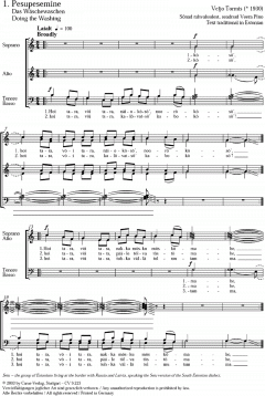 Tormis: Drei Arbeitslieder aus Setu von Veljo Tormis (Download) 