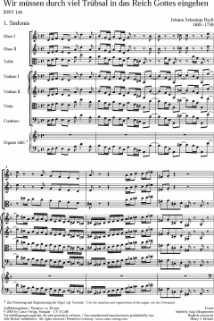Wir müssen durch viel Trübsal von Johann Sebastian Bach (Download) 