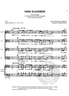 Shir Hashirim (Song Of Songs) von William Sharlin (Download) 