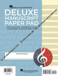 Manuscript Paper (Deluxe Pad)(Blue Cover) im Alle Noten Shop kaufen
