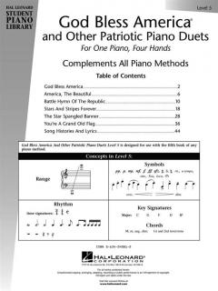 God Bless America And Other Patriotic Piano Duets Level 5 