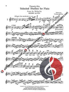 26 Selected Studies for Flute von Henry Altes 